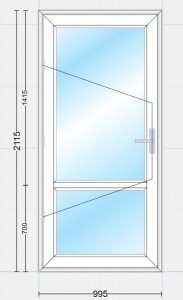 درب و پنجره UPVC لولایی